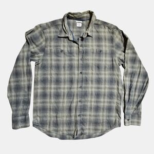 Bridge & Burn Flannel Button Up Plaid‎ Shirt Shacket Long Sleeve M Standard Fit